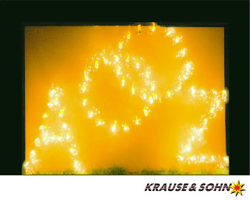 Lichterbilder Brennende Ringe mit Buchstaben