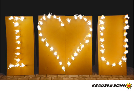 Das Lichterbild I Love You in Aktion Das Lichterbild I Love You in Aktion